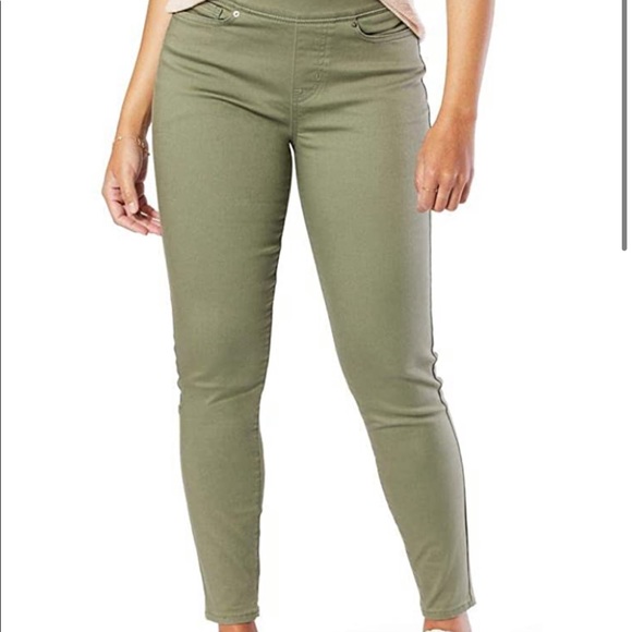 Army green Levi slip on pants - Picture 2 of 2